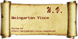 Weingarten Vince névjegykártya
